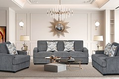 DELTA 7 Seater Fabric Sofa (3+2+1+1) thumbnail 1
