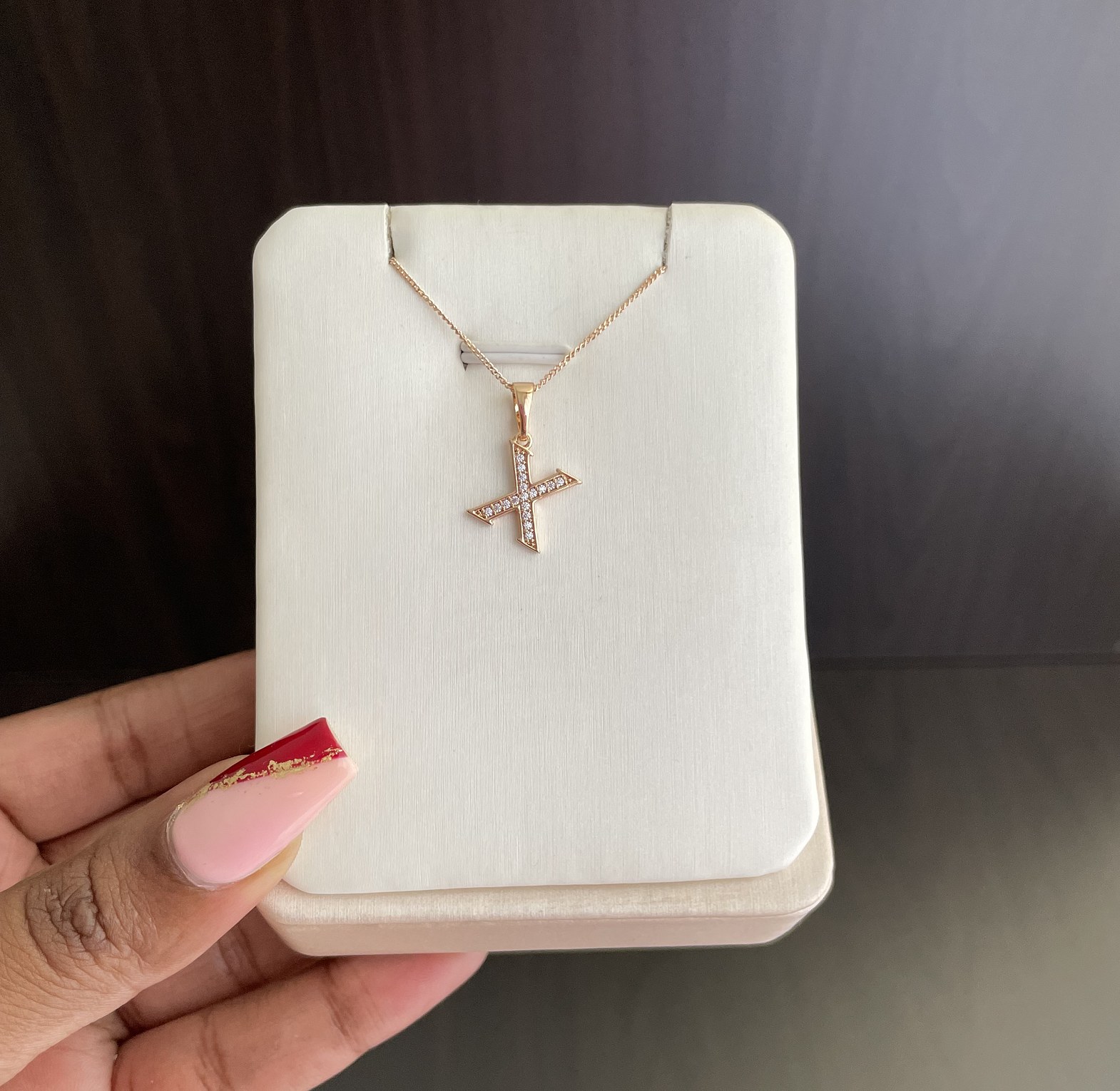 Initial Necklace - X image