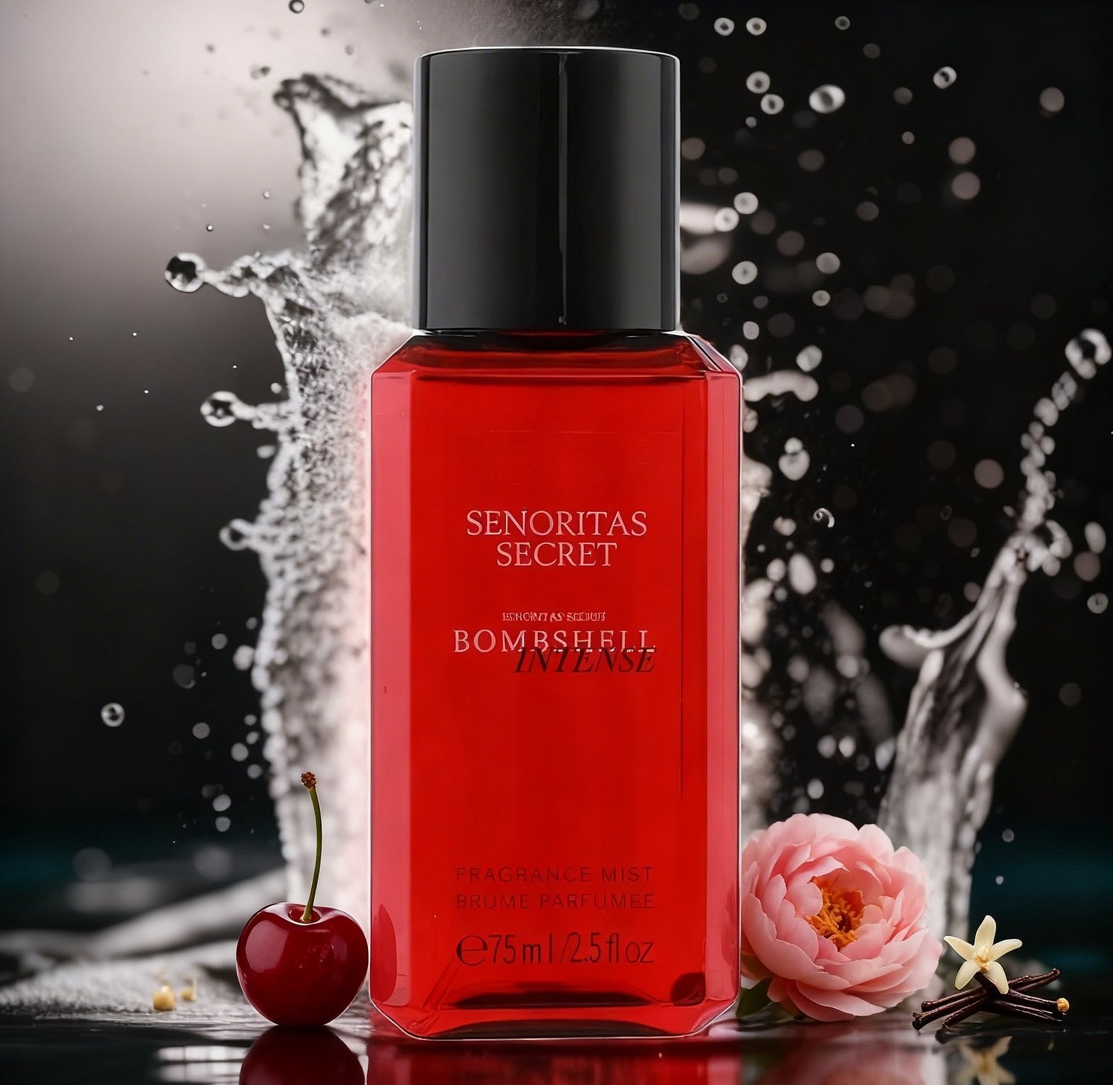 Senoritas Secret Bombshell Intense Perfume Gift Set with 100ml Fragrance Lotion & 75ml Perfume.  image