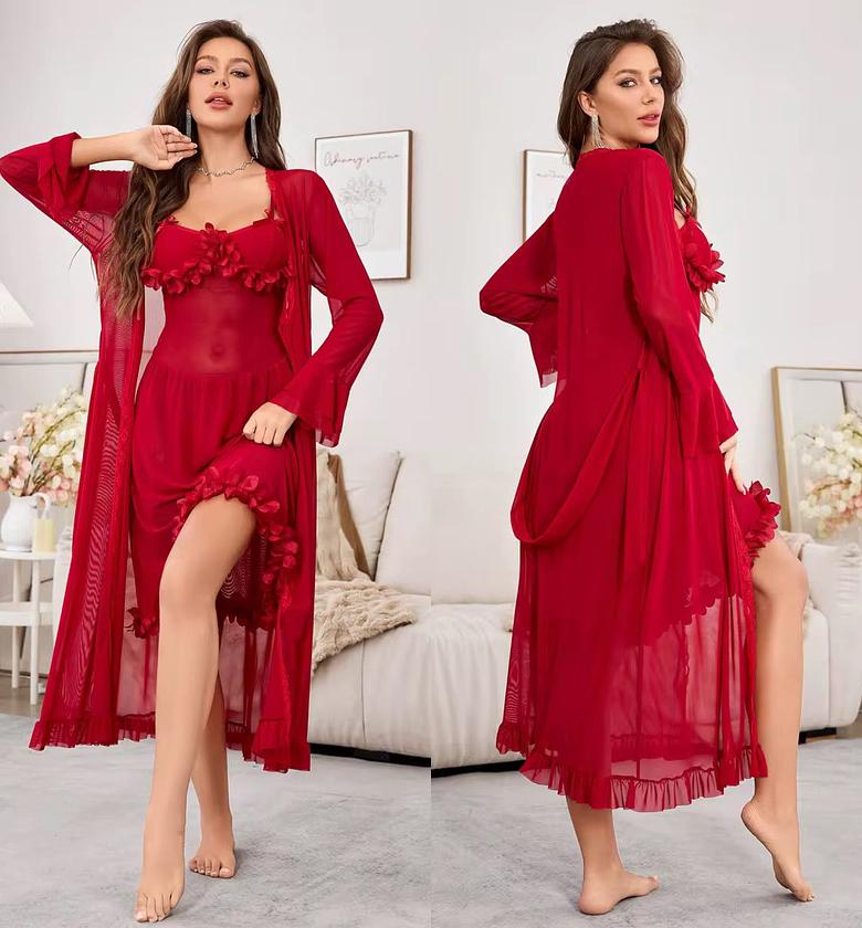 3891 Loungewear Dress With Matching Coverup image