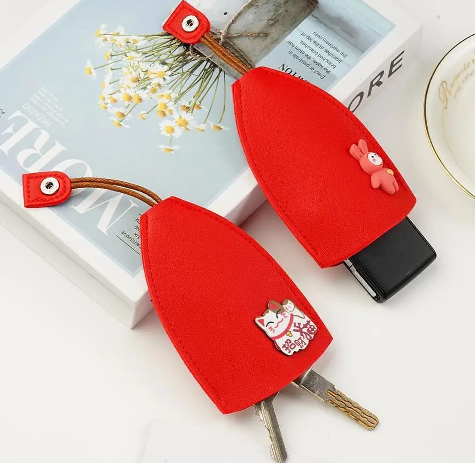 Cute Cartoon Animal Pull-Out Key Case image