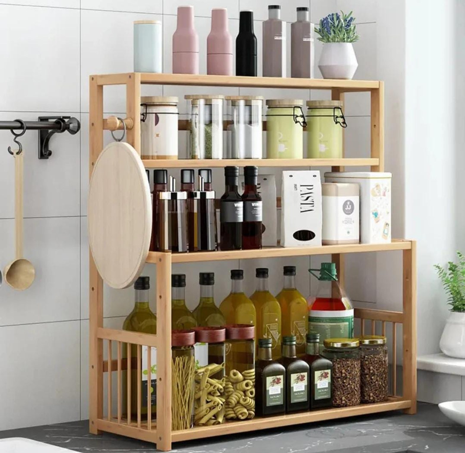 Bamboo Multifunctional Organising Rack image
