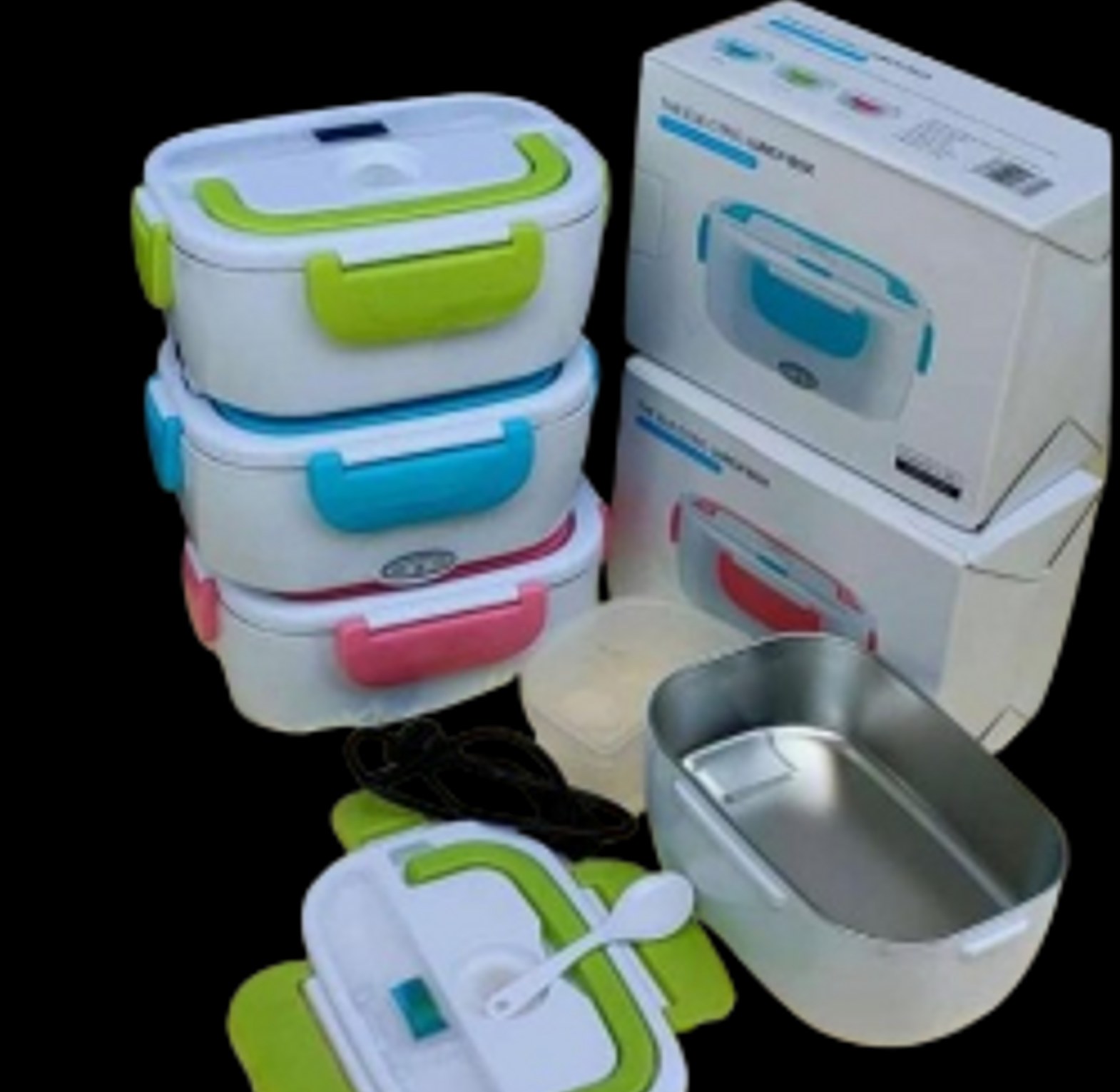Lunch Box. Electric Portable Heat Lunch Box Food Warmer With Partition image