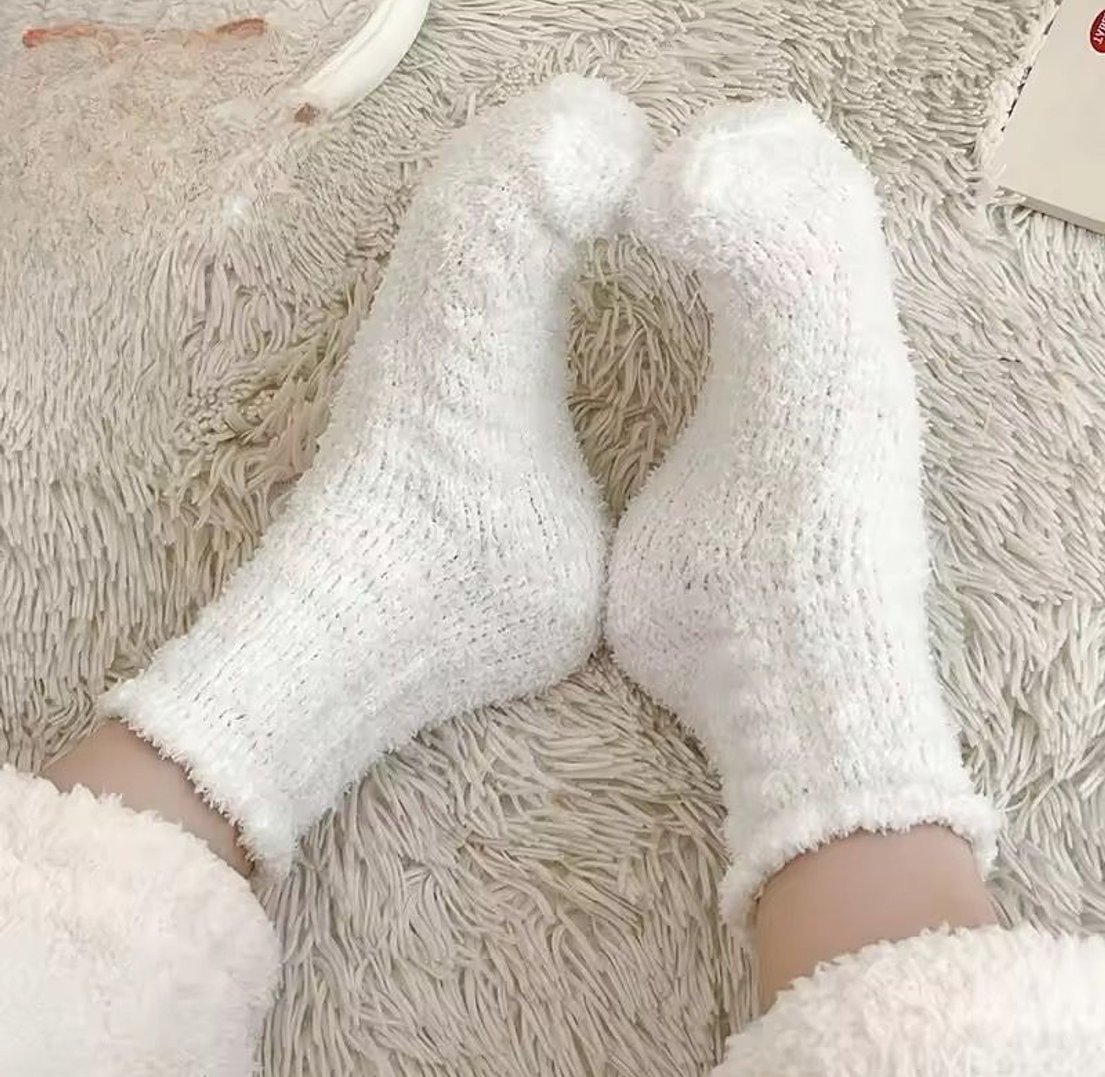 Thickened fleece coral socks image