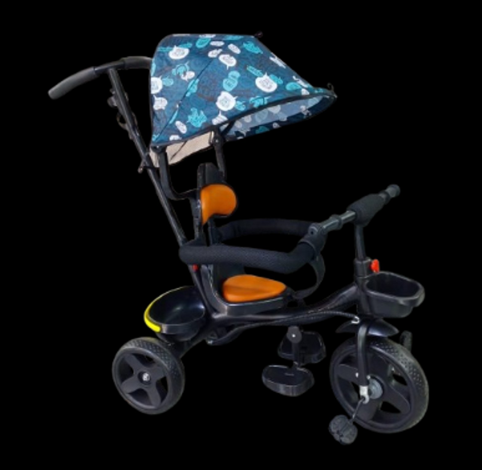 Children's Tricycle with Canopy and Push Handle For Age Between  18 months to 5 years image