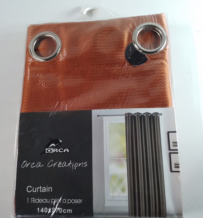 CURTAIN (8 RINGS/BLACK-OU image