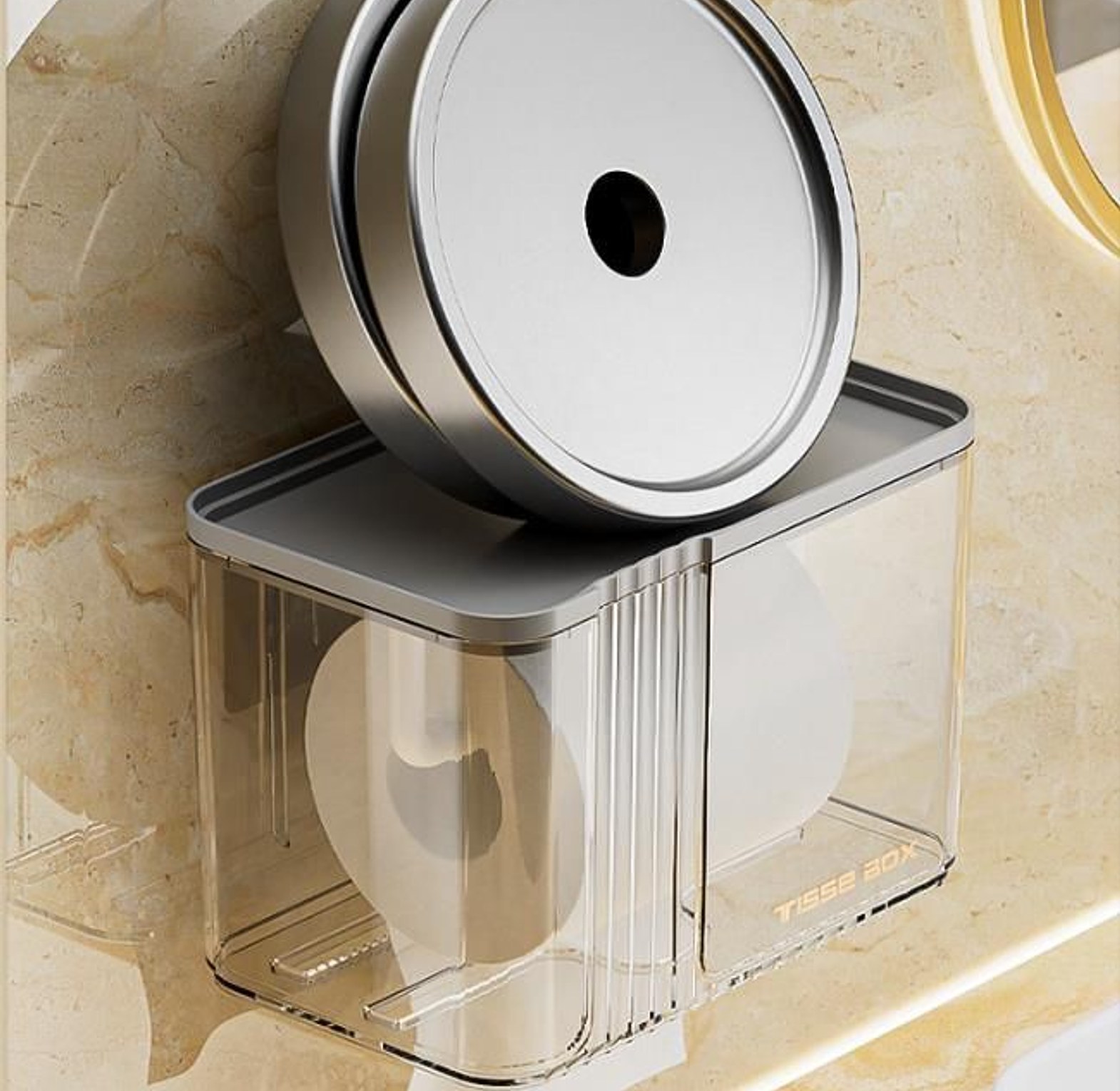 Wall-Mounted Tissue & Towel Storage Box image