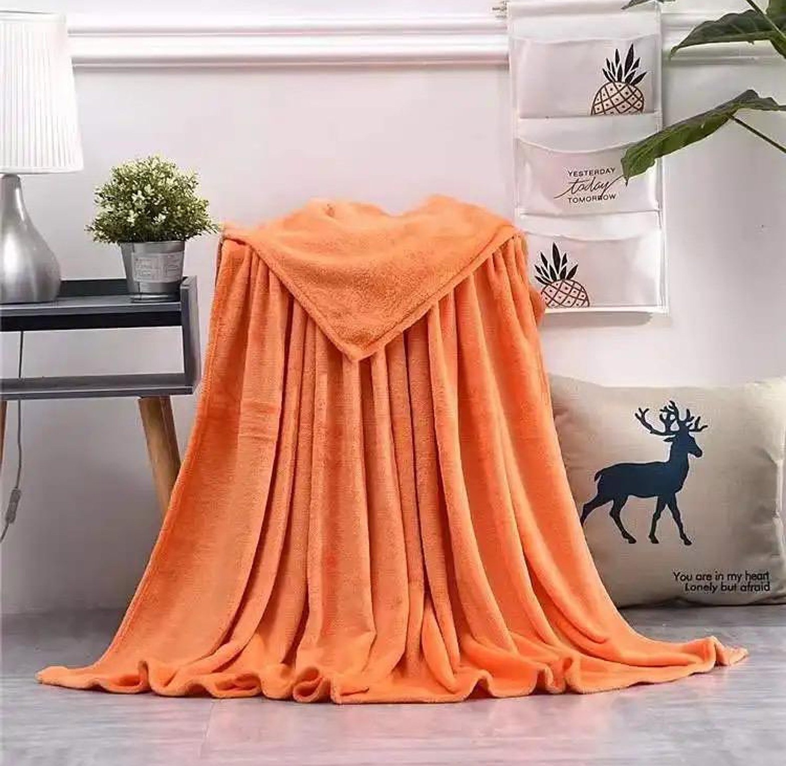 Various Color Comfortable Home Soft Flannel/Fleece Blankets image