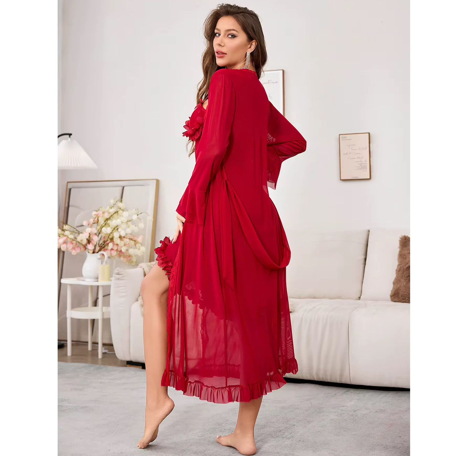 3891 Loungewear Dress With Matching Coverup image