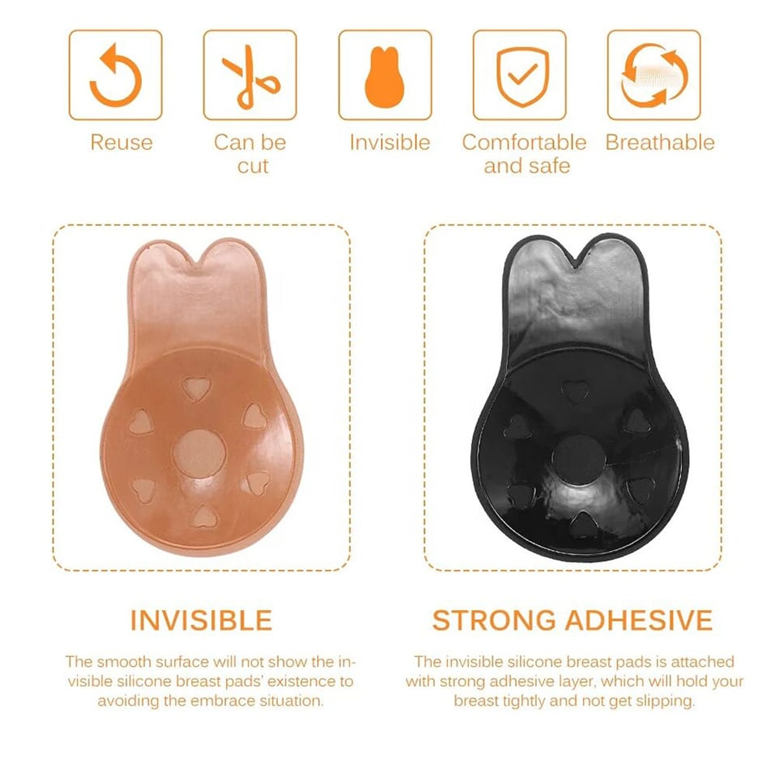 Women push up bras self adhesive  image