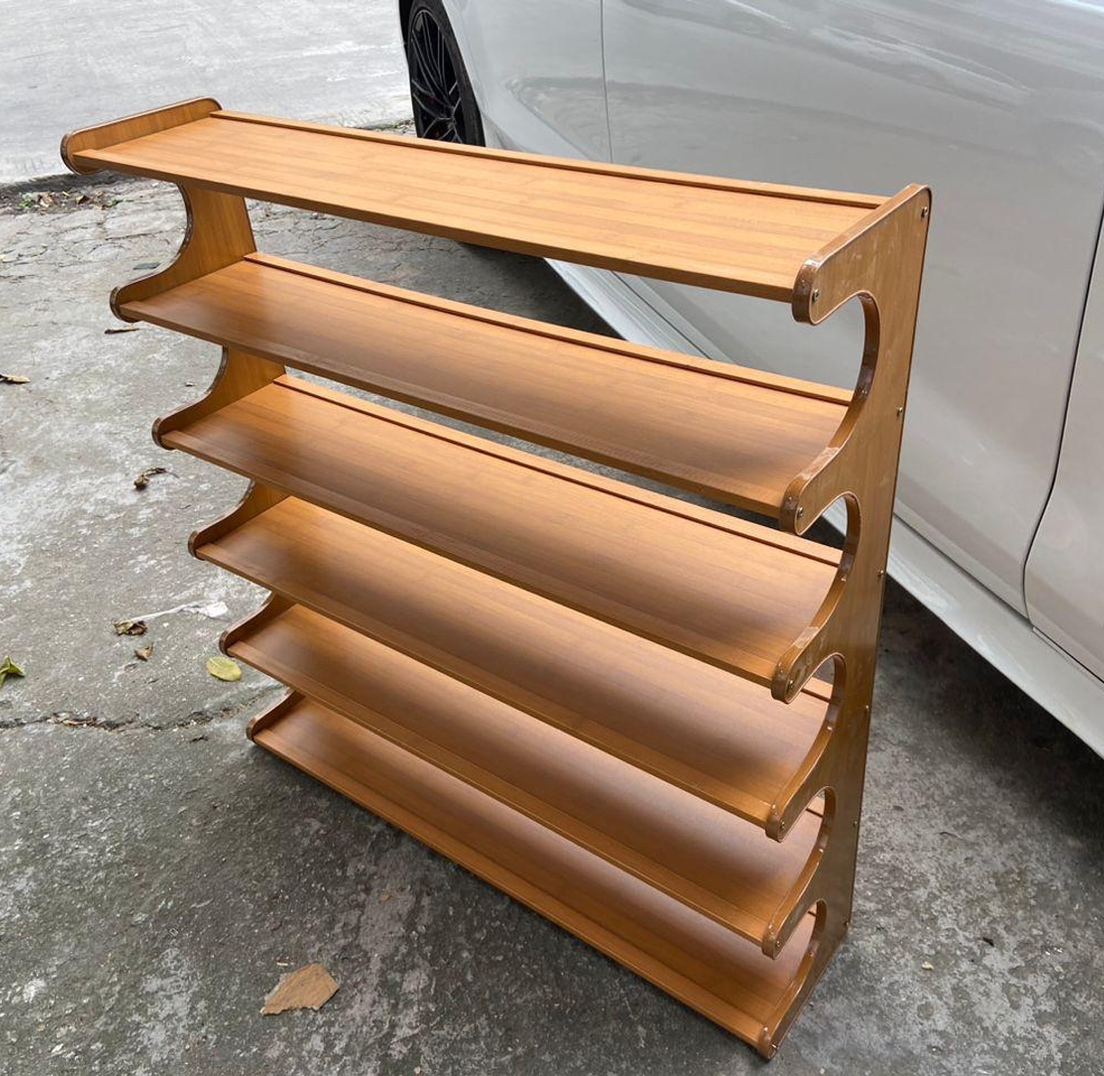 6-layer bamboo shoe rack image