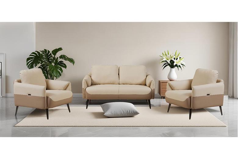 BENN 6 Seater Leatherette Sofa (3+2+1) image