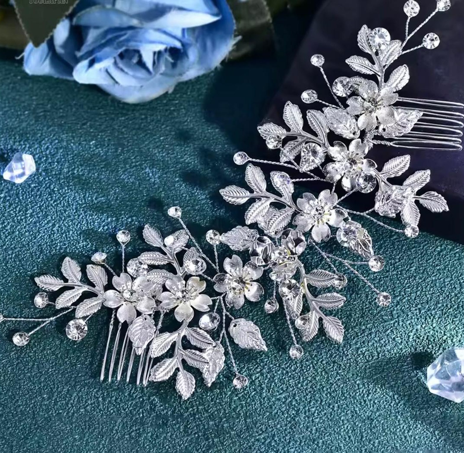 Sylvian Bloom Crystal Hair Vine Set image
