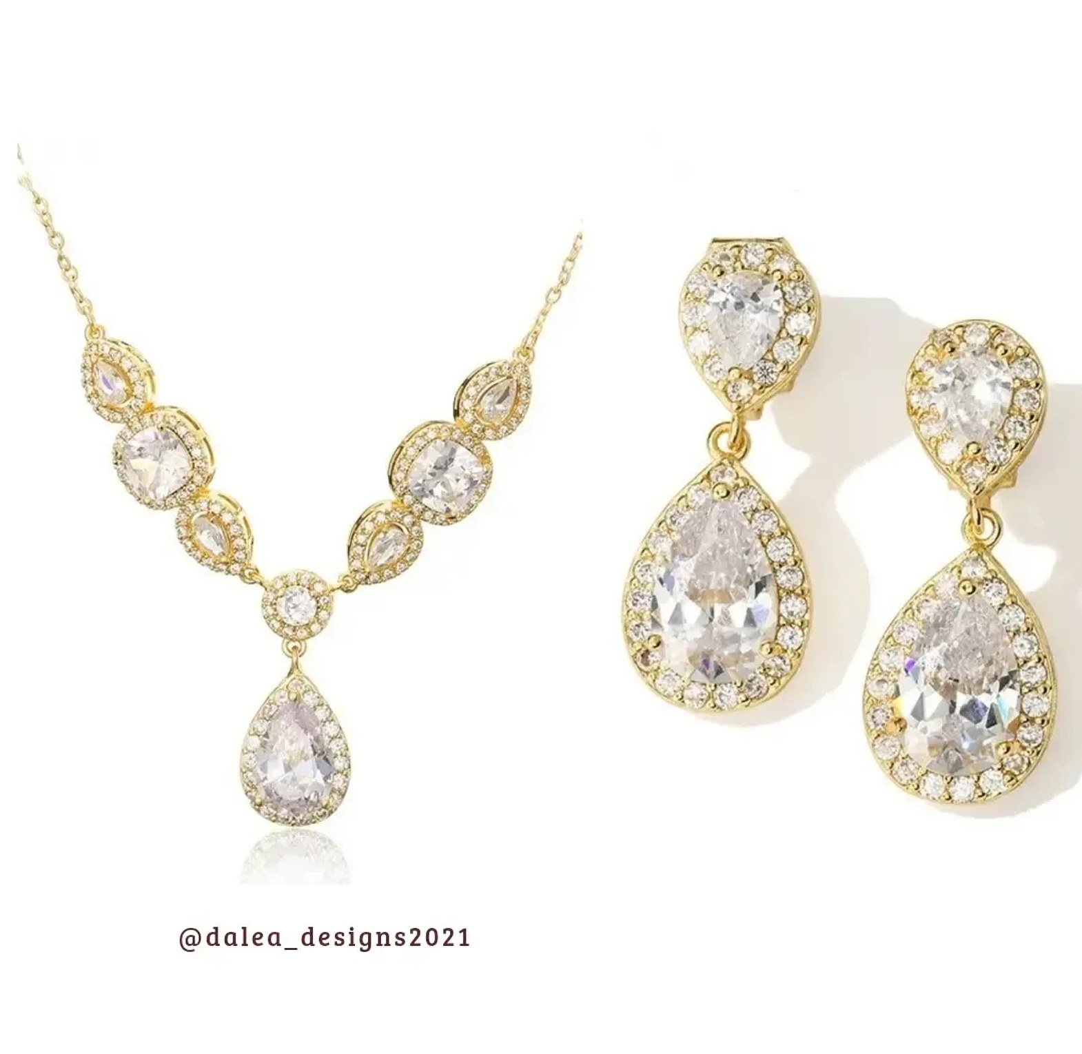 Water drop cubic Zirconia set image