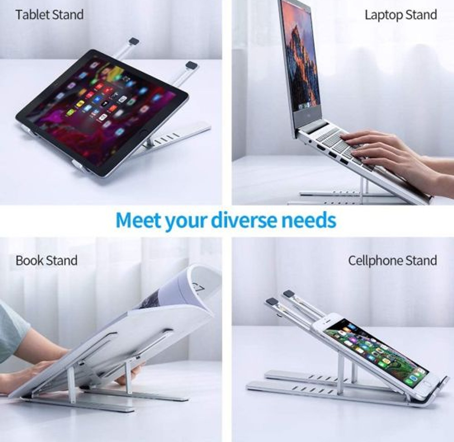 Creative foldable adjustable laptop stand image