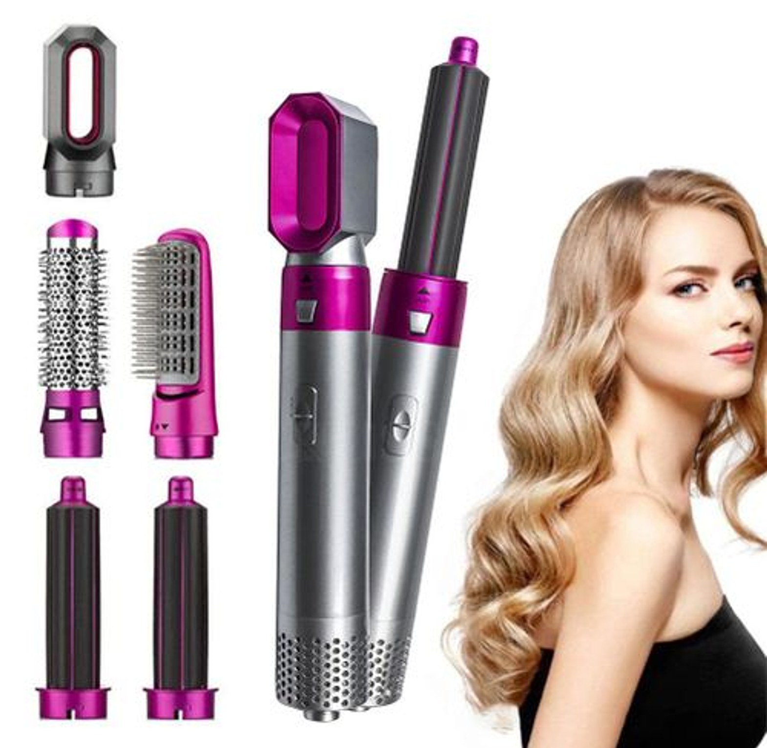 Professional 5-in-1 Hot Air Styler Hair Dryer Brush Set  image