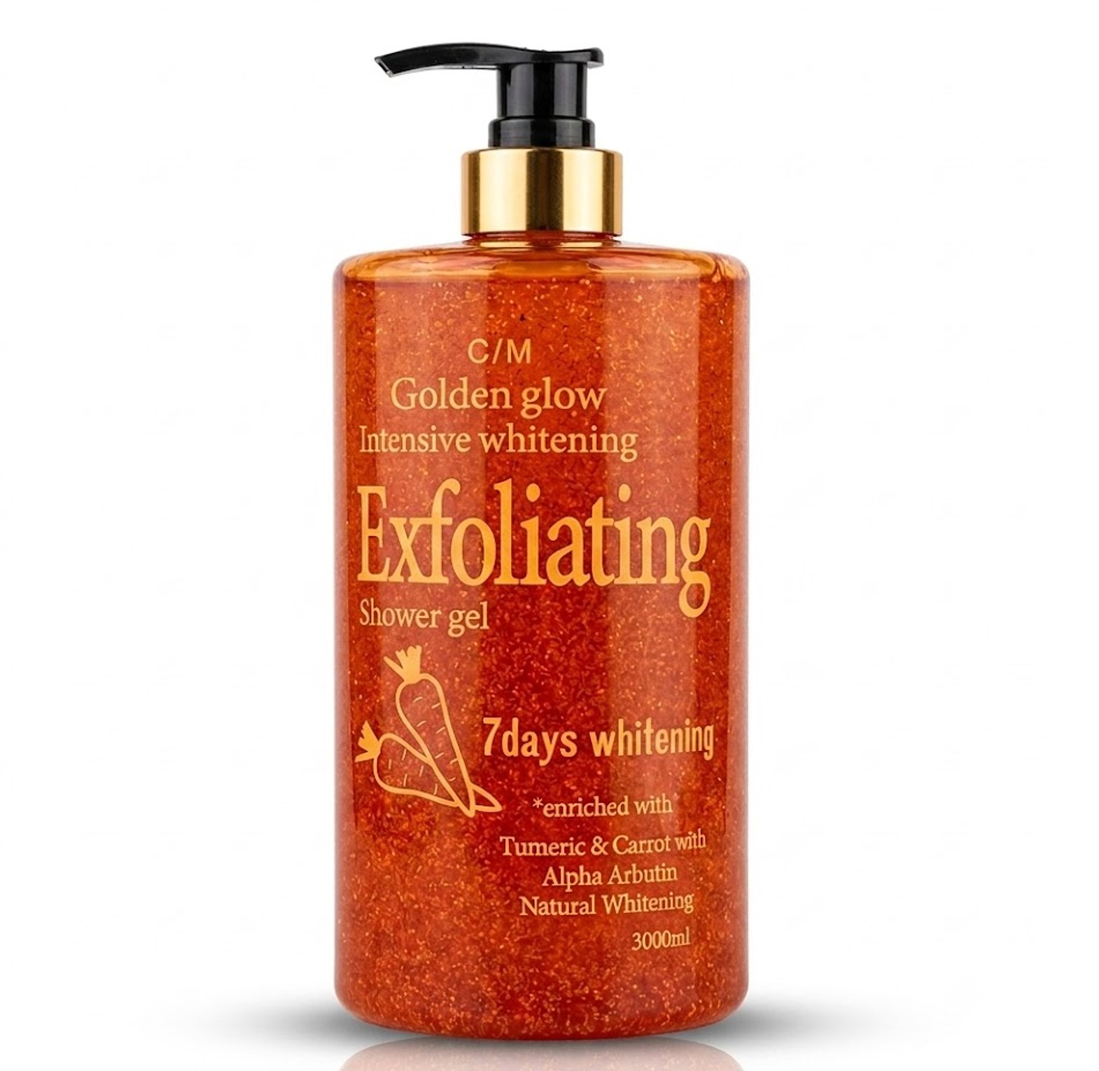 Golden Glow Intensive Whitening Exfoliating Shower Gel – 7 Days image
