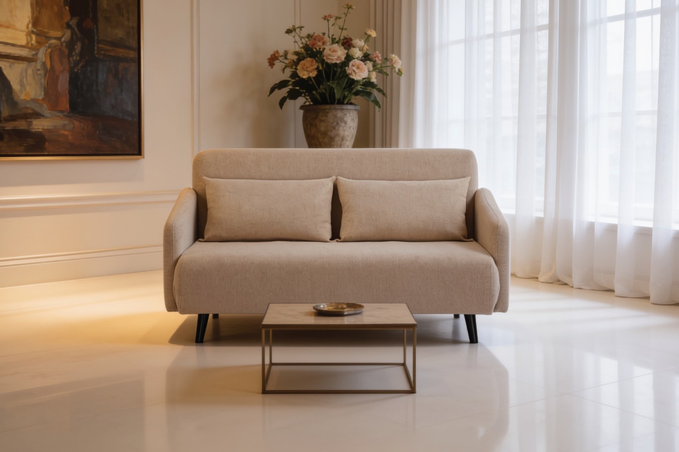 TULIZA Fabric Sofa Bed image 1