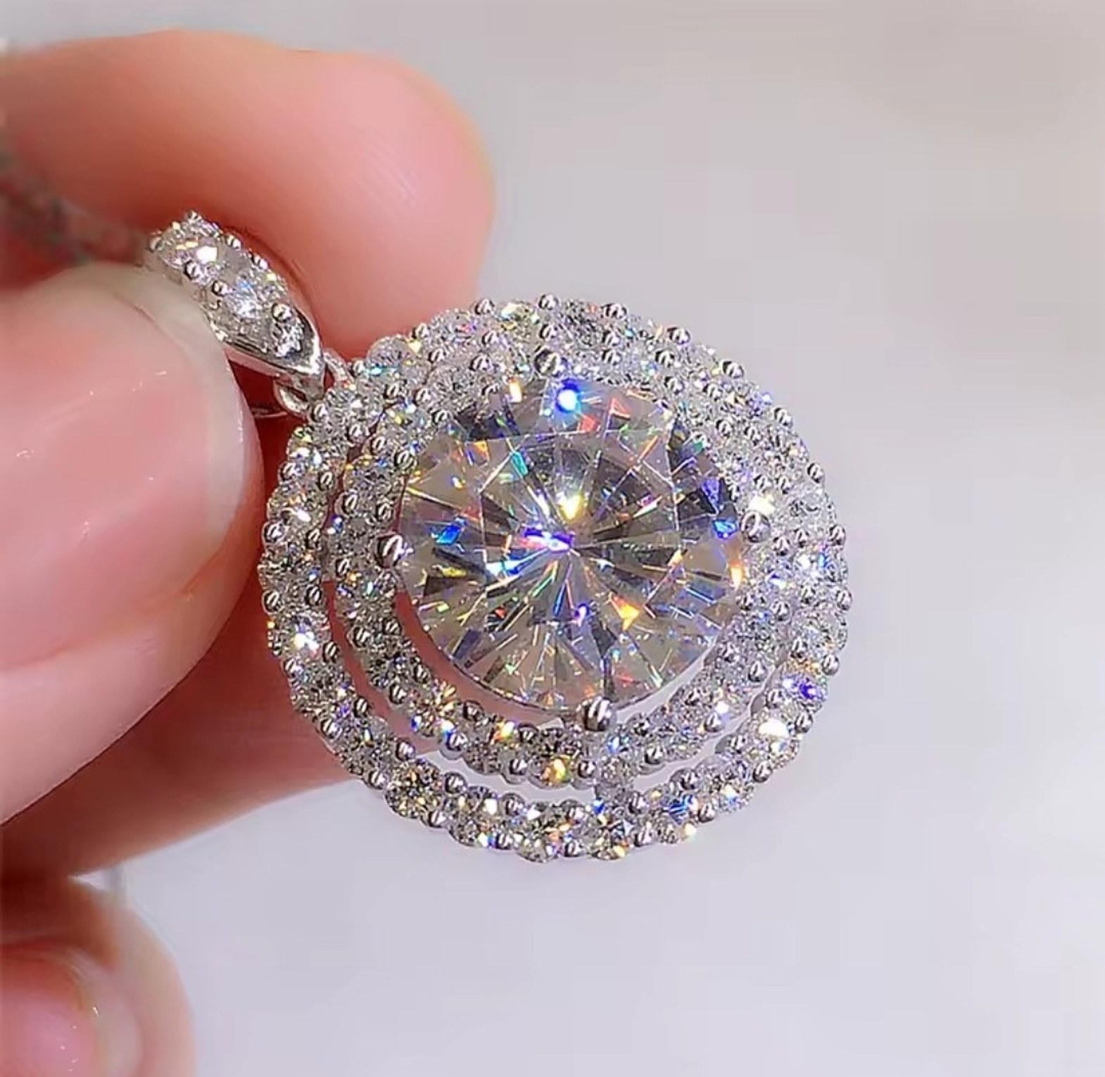 Sparkling Round Zirconia Necklace  image