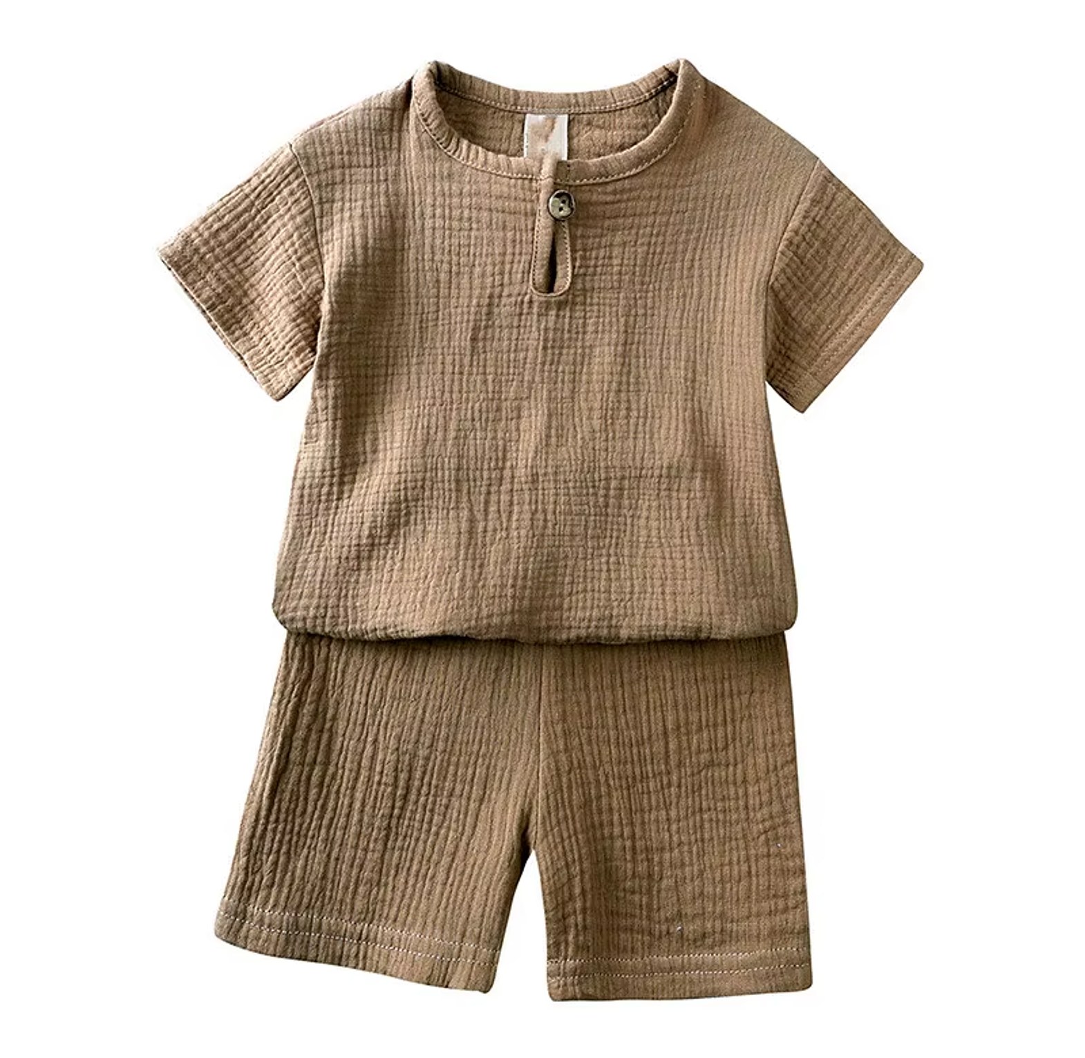 Muslin Cotton Boys Baby Short Set image