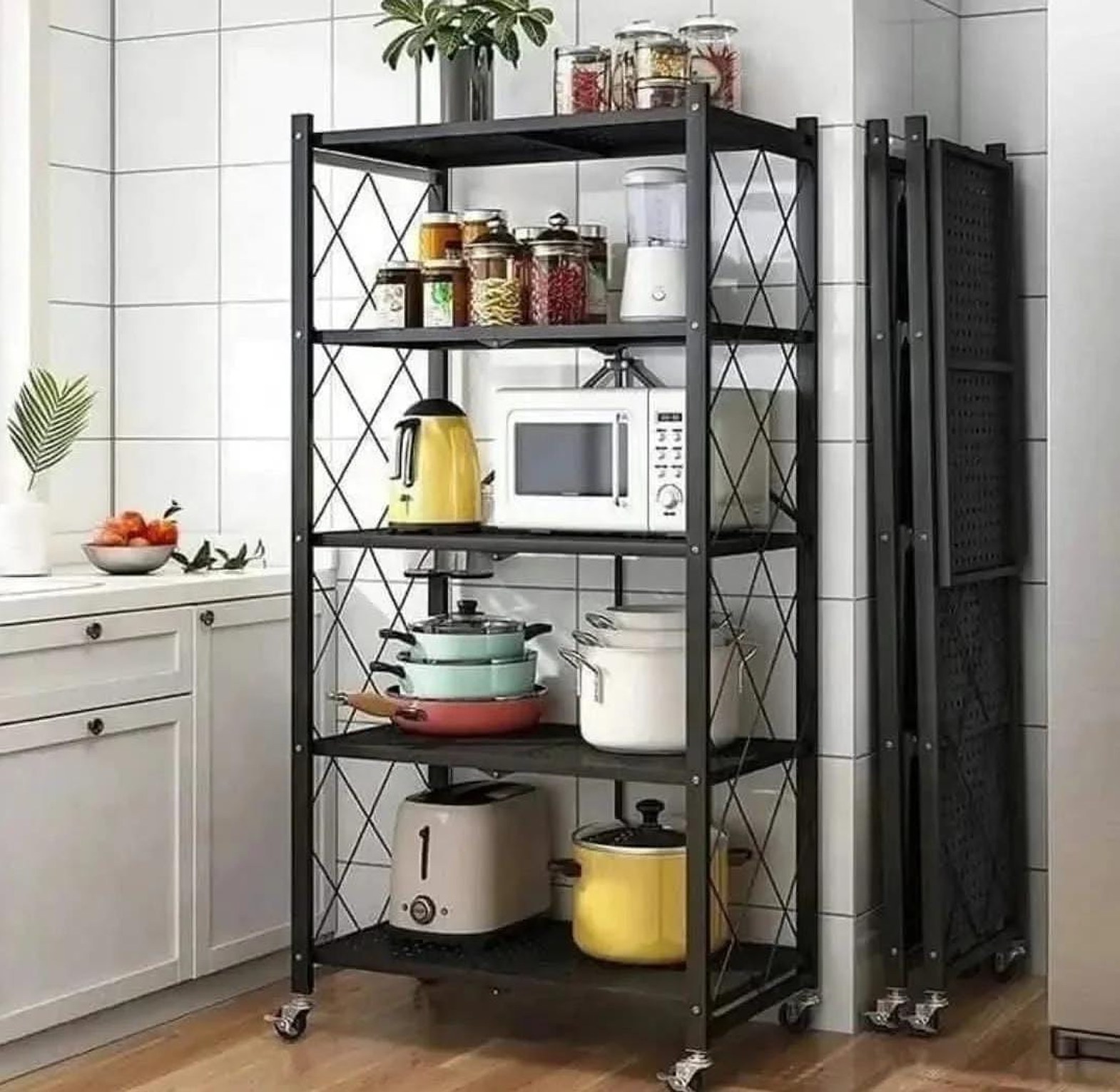 Foldable multipurpose Mettalic rack image