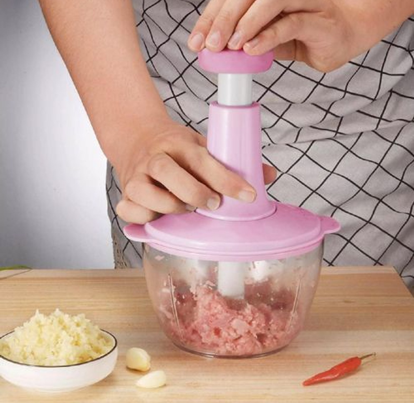 Manual Press Vegetable Cutter and Chopper image