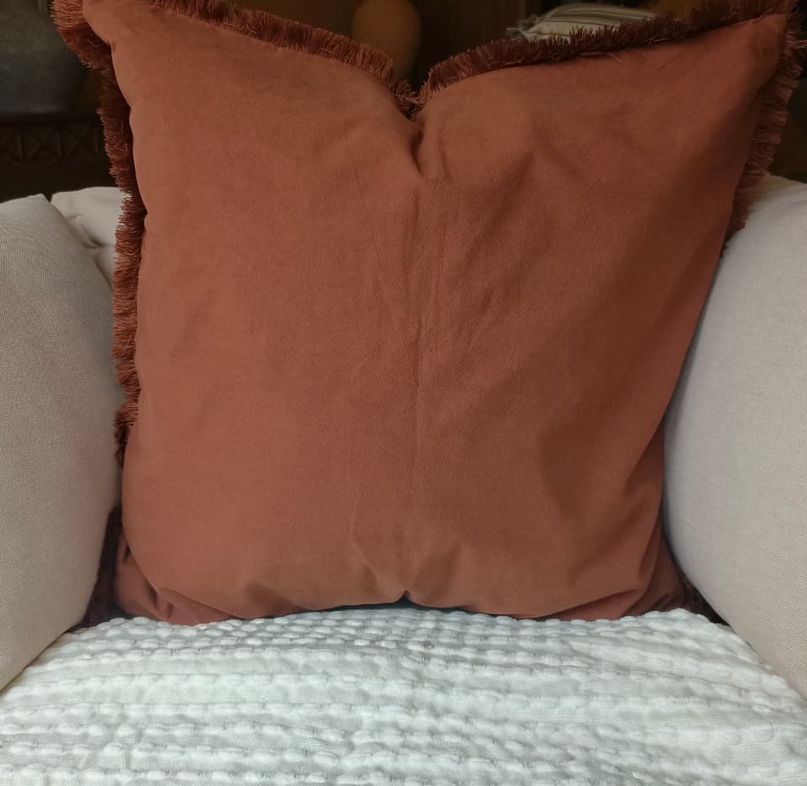 Linen ruffle pillows 60*60 image