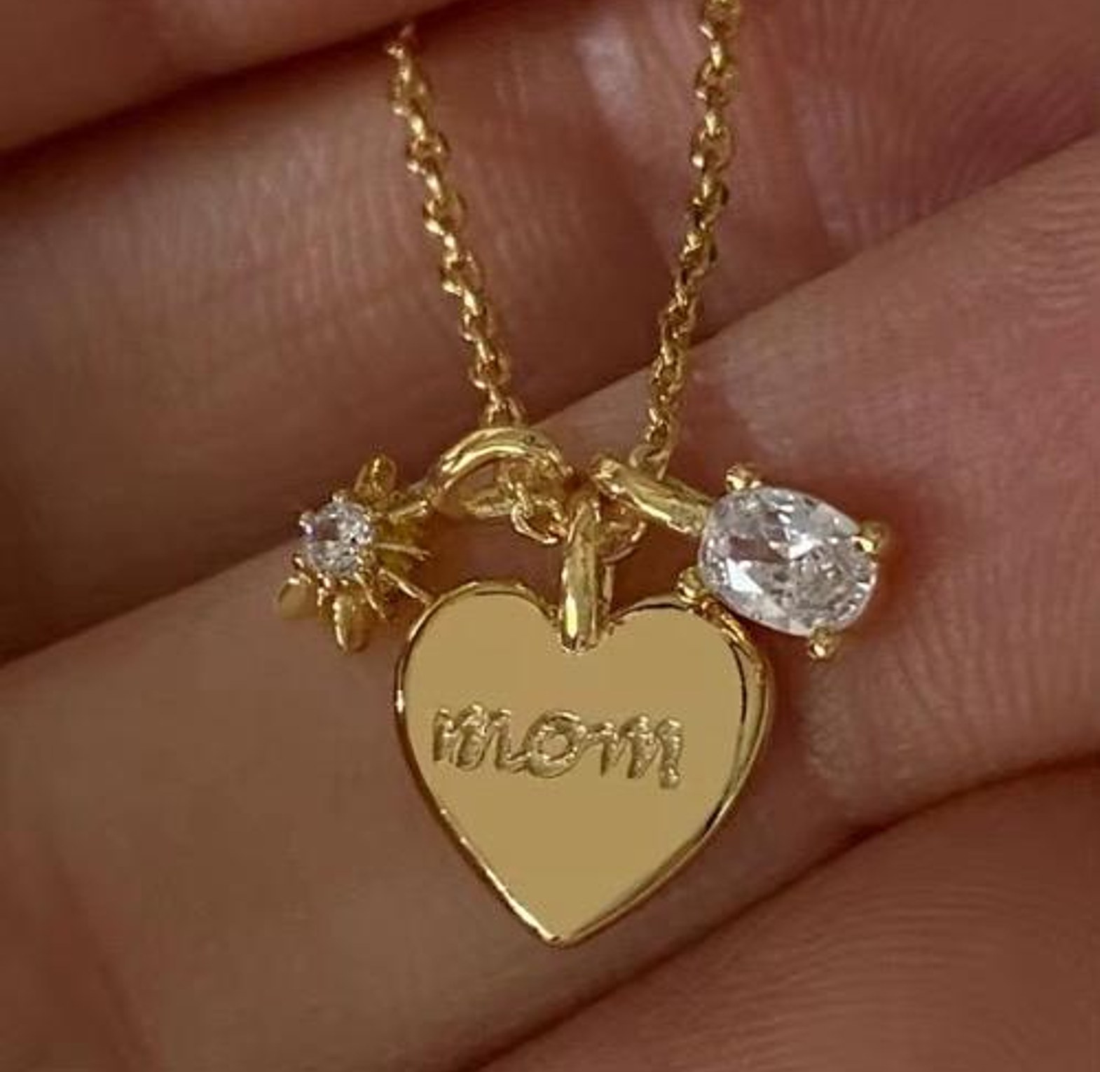 Mama Sparkle Heart Necklace  image