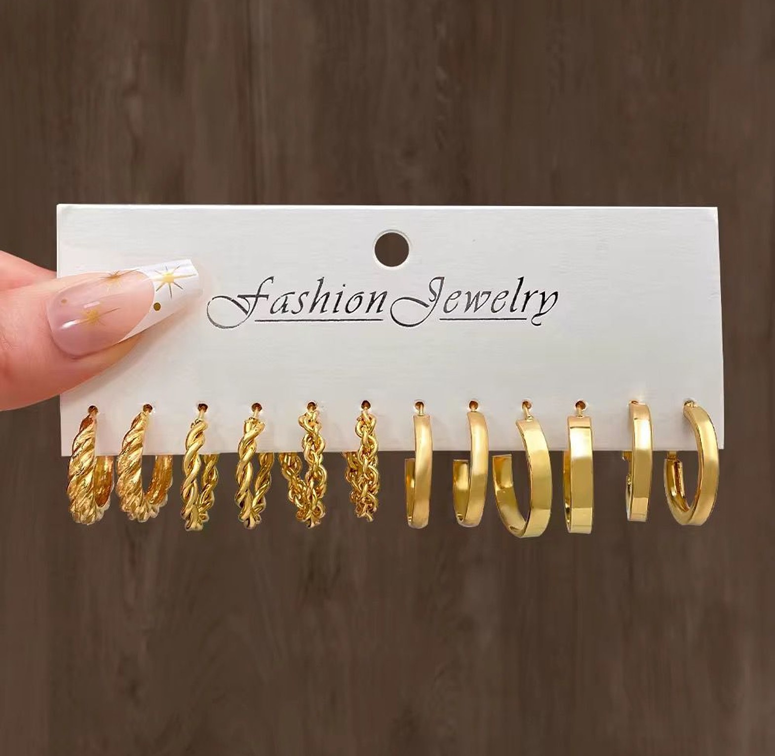The Modern Gold-Tone Hoop & Texture Earring Collection image