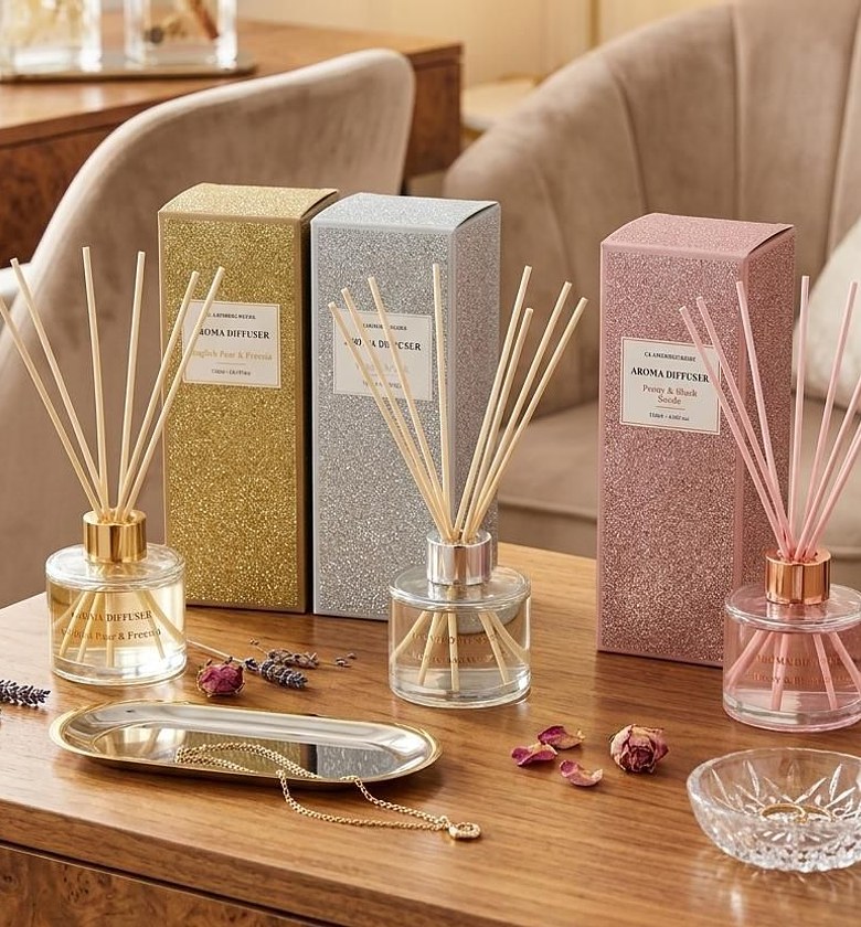 Elegant Aroma Diffuser Set – 120ml Decorative Home Fragrance Diffuser image