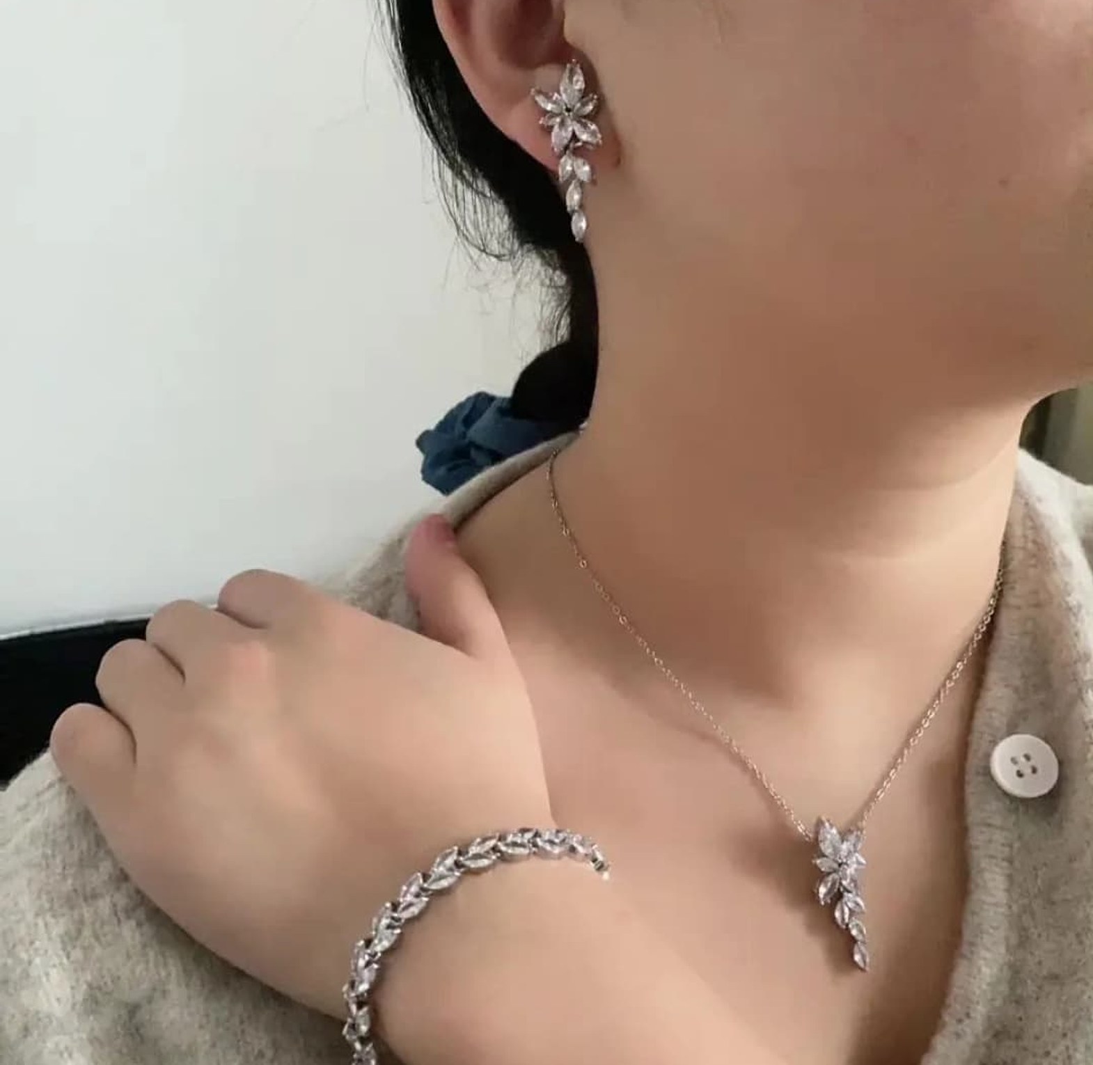Cubic Zirconia hypoallergenic set image
