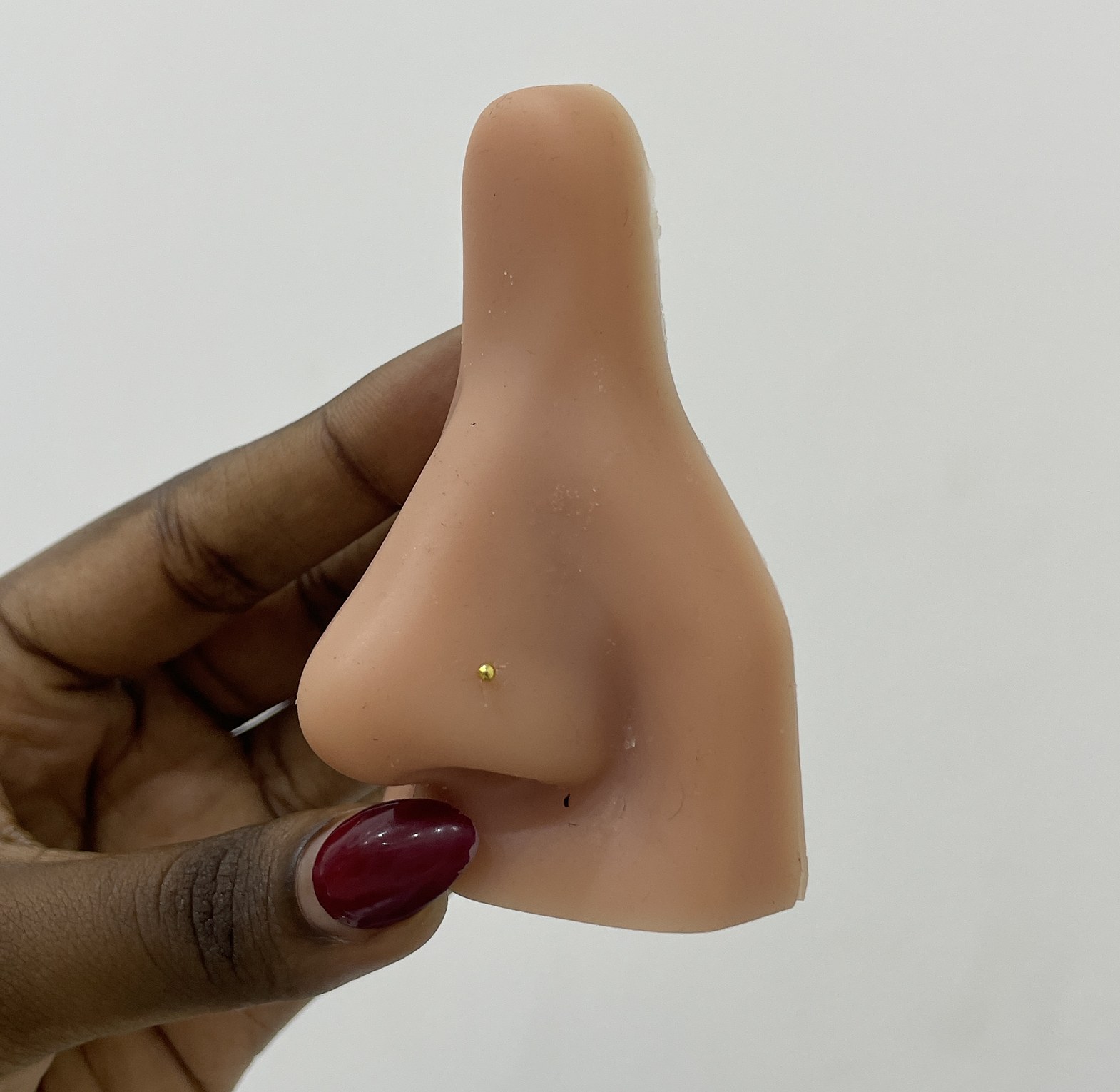 Solid cork screw nose ring  image