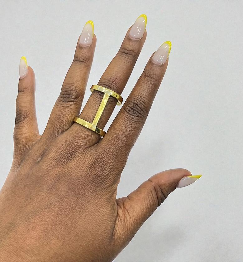 Double Band Brass Ring image