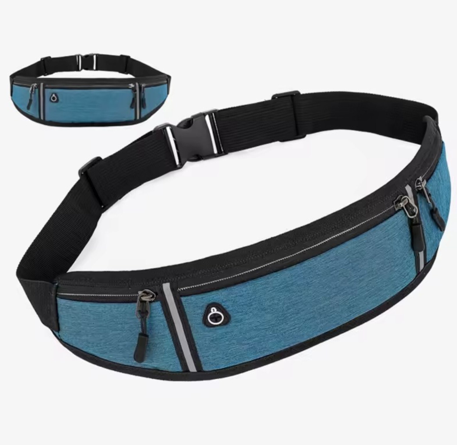Sports Running Belt Waist Bag Elastic Water Resistant Fitness Fanny Pack Phone Holder for Jogging Gym and Workouts image