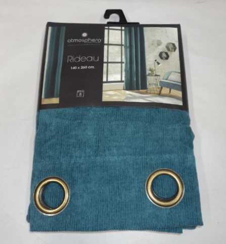 CORDEROY CURTAIN BLUE 140 image
