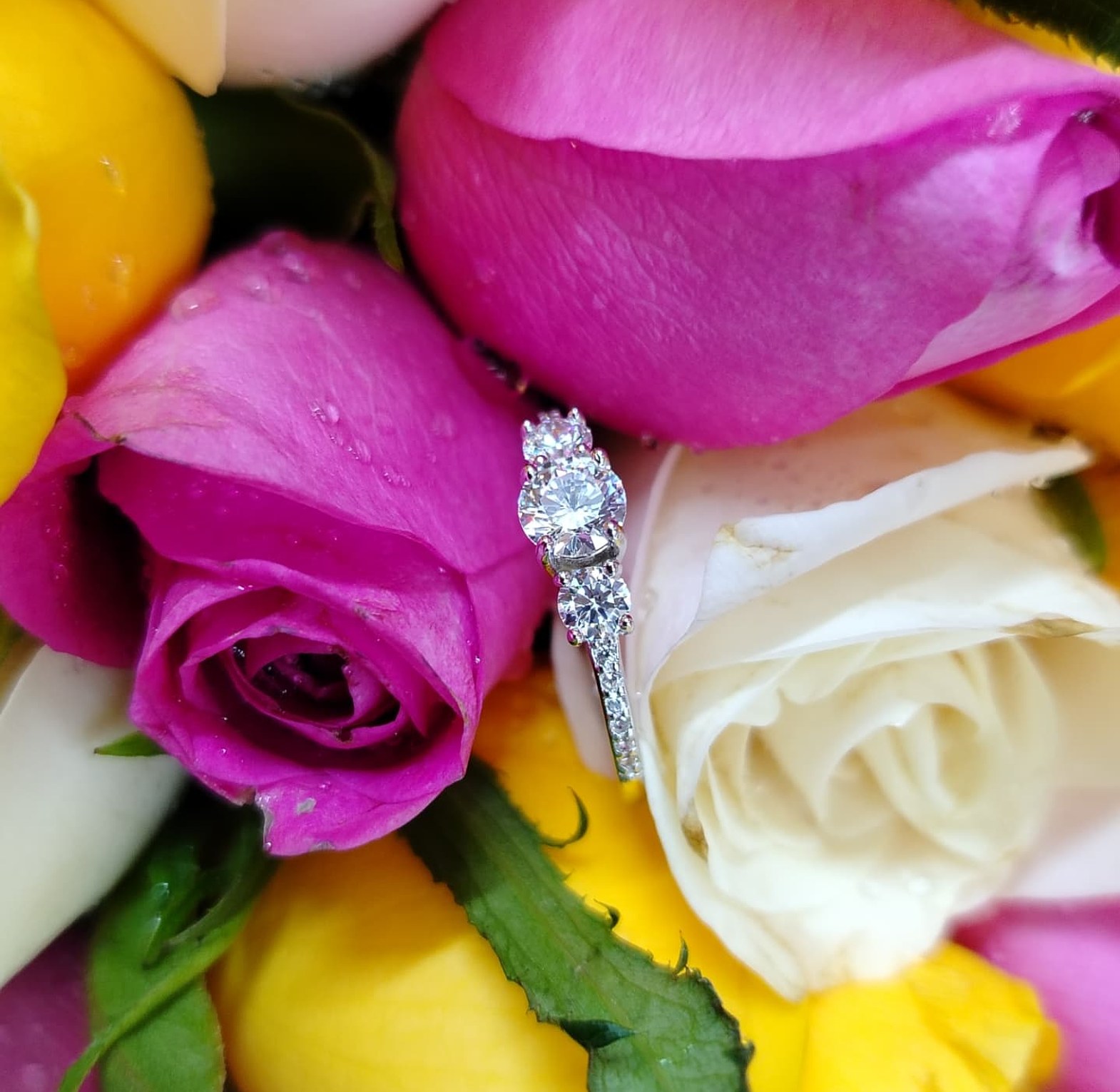 Elegant Sterling Silver Engagement Ring  image