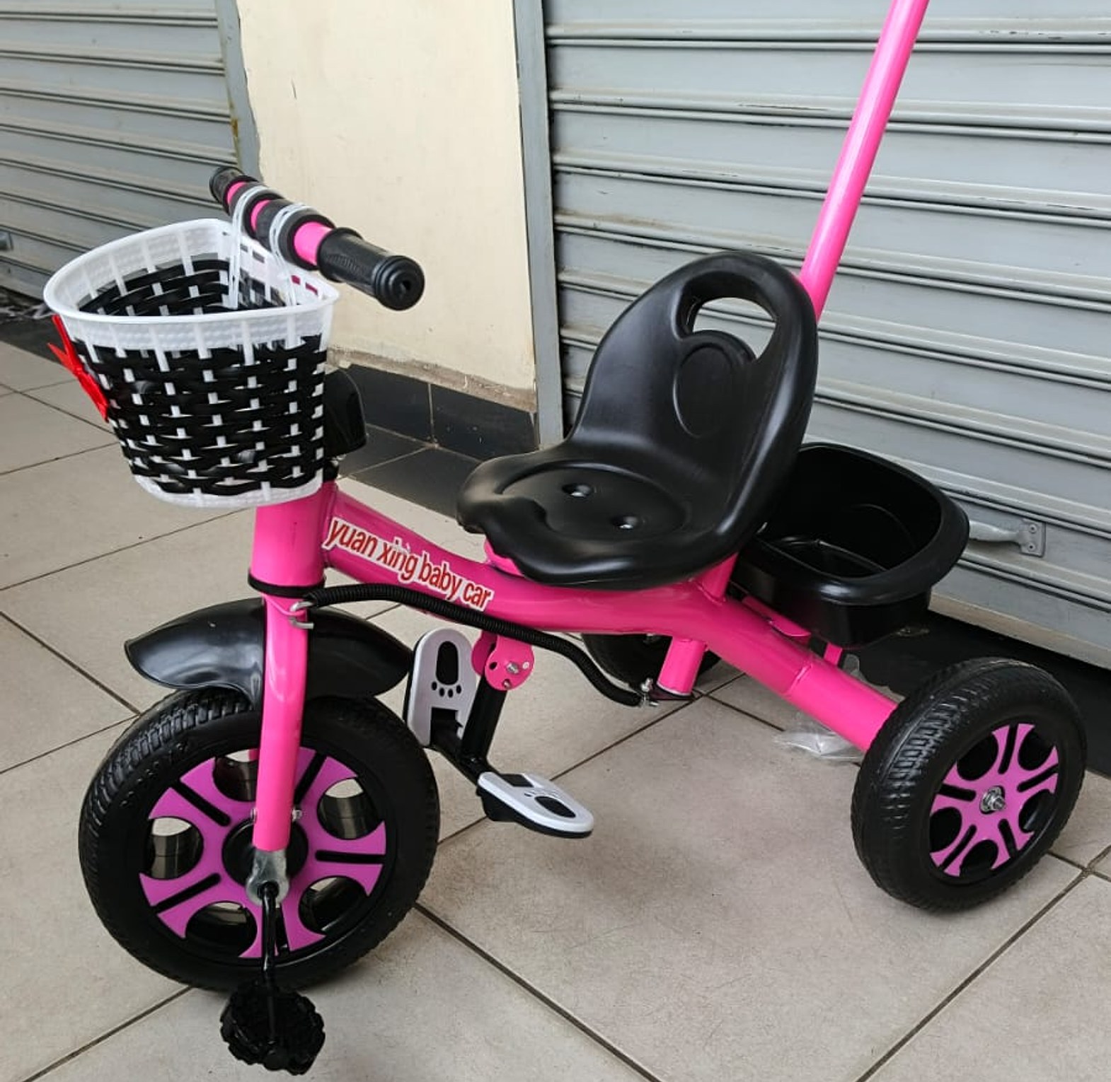  Kids' Push Tricycle with Parental Handle image