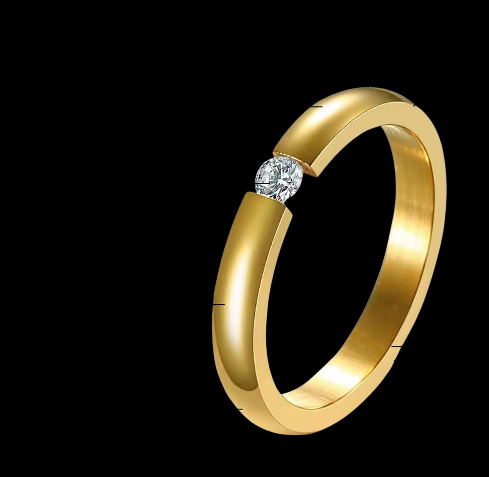 The Classic Soitaire Gold Band Set image