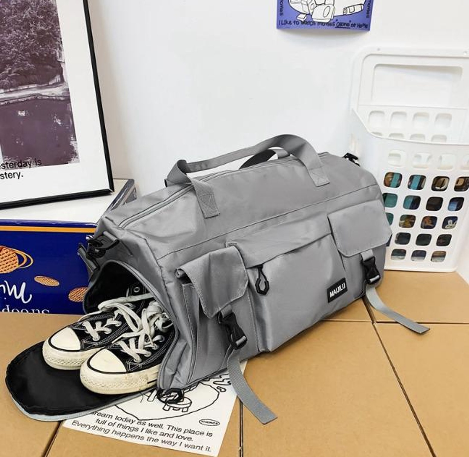 multi-functional travel and gym bag image