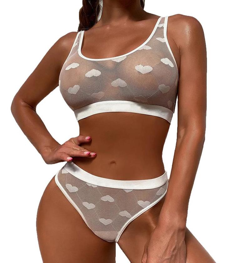 2712 2PC Sheer Bra-Set Lingerie image
