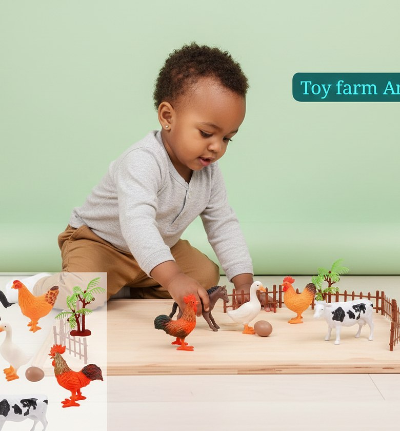 Toy Farm Animals Set - Miniature Figures image