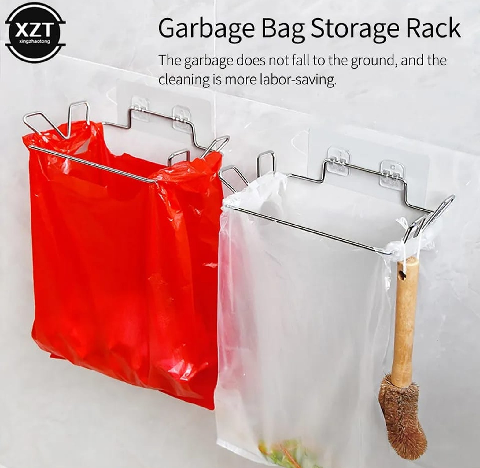 Metallic Trash Bag Hanger image