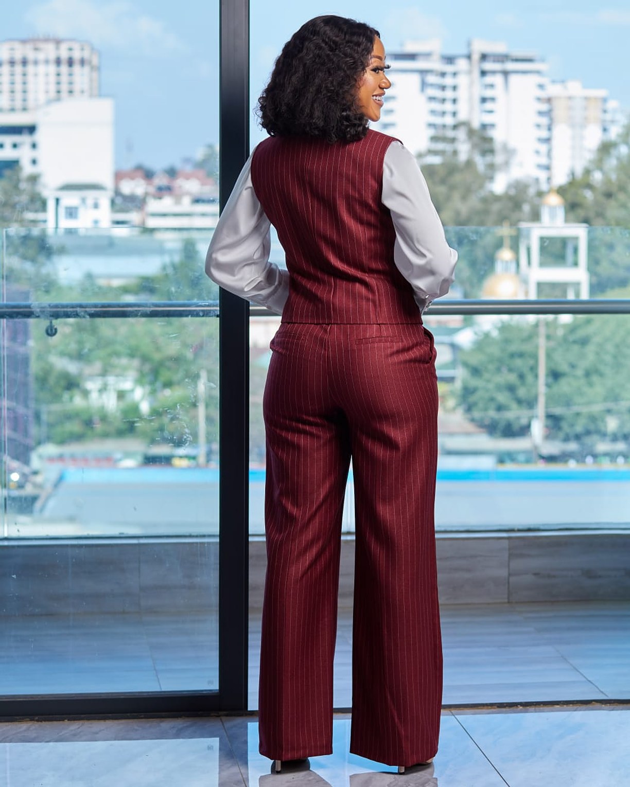 Turkish Red Trouser Suit image