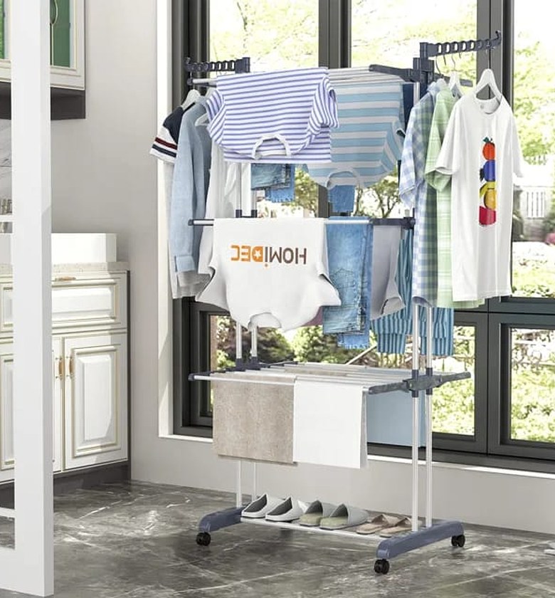 4-Tier Foldable Clothes Drying Rack Stand image