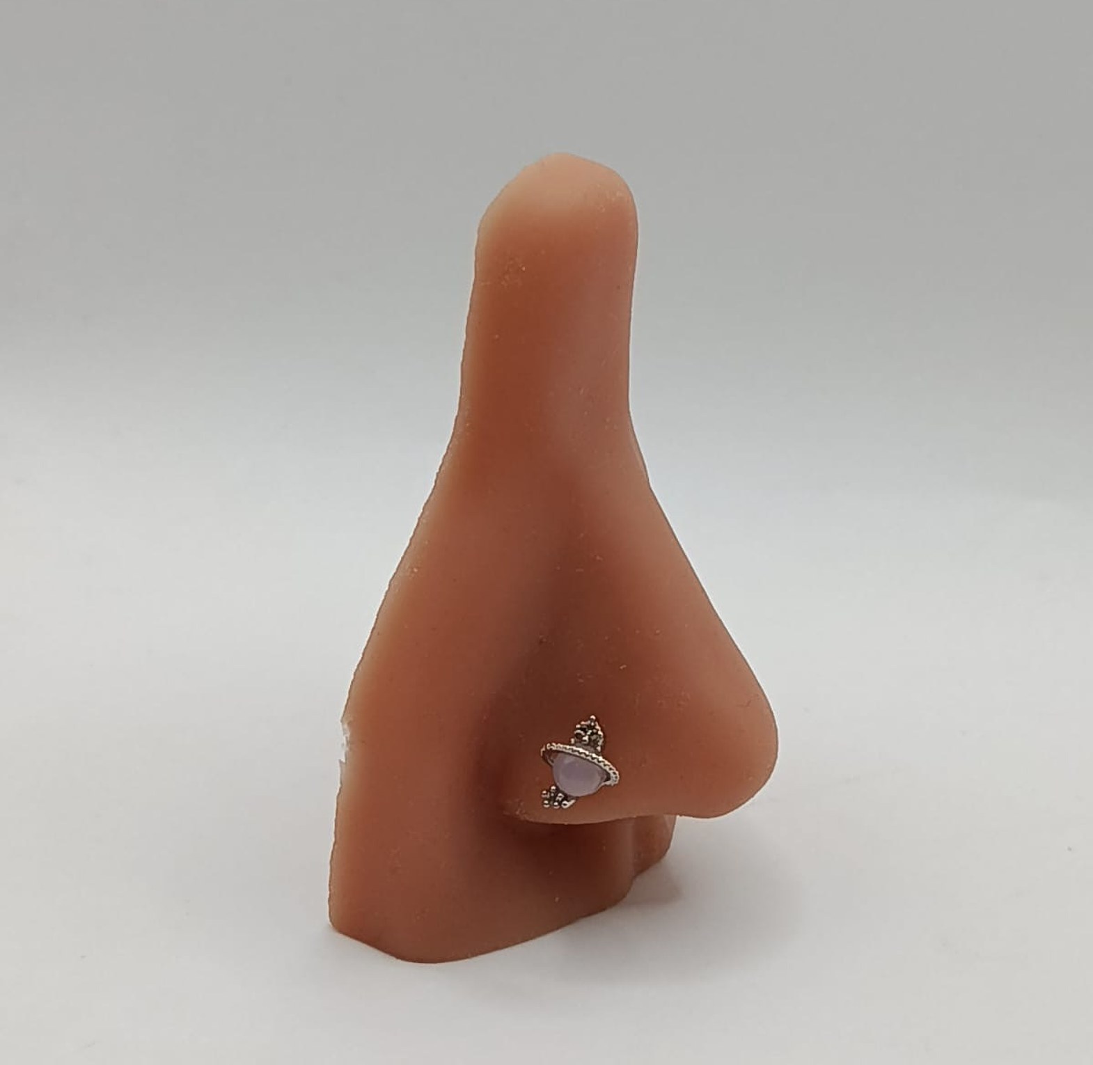 Silver Saturn Planet Nose Ring image