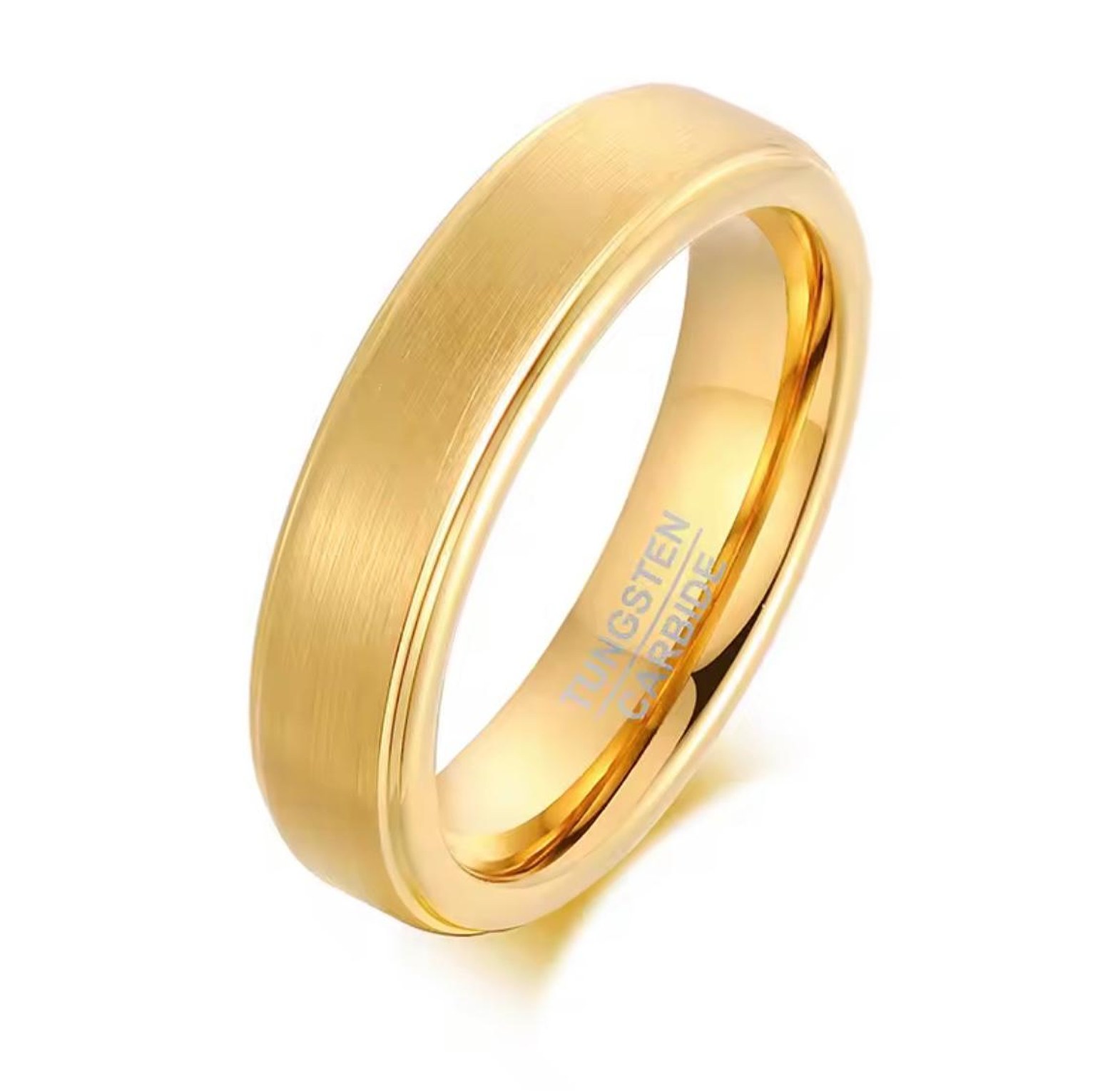 Minimalist Tungsten Carbide Men's Ring - 5mm Matte Band image