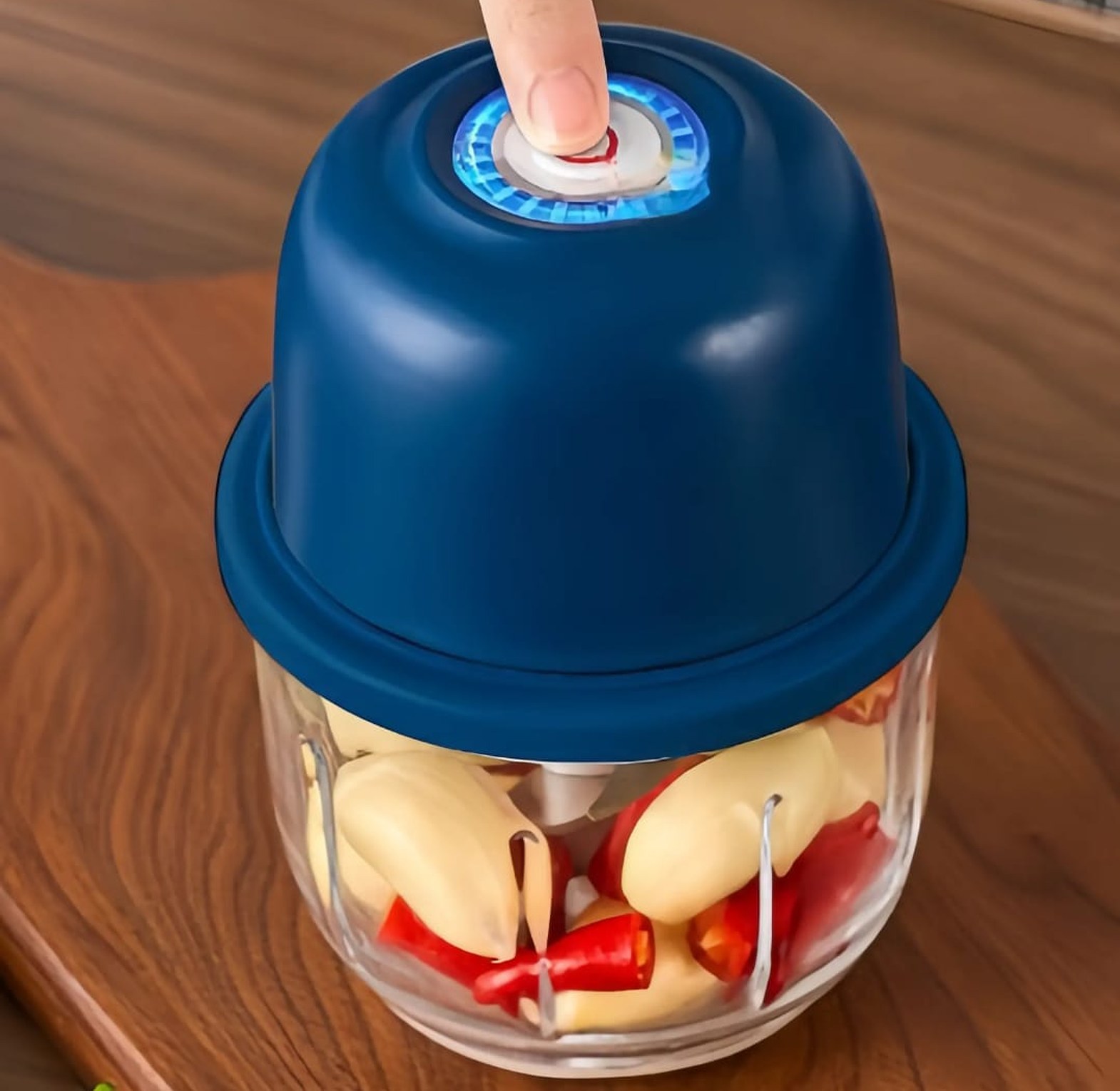 Electric Mini Food Chopper – Garlic, Onion Chili Grinder image