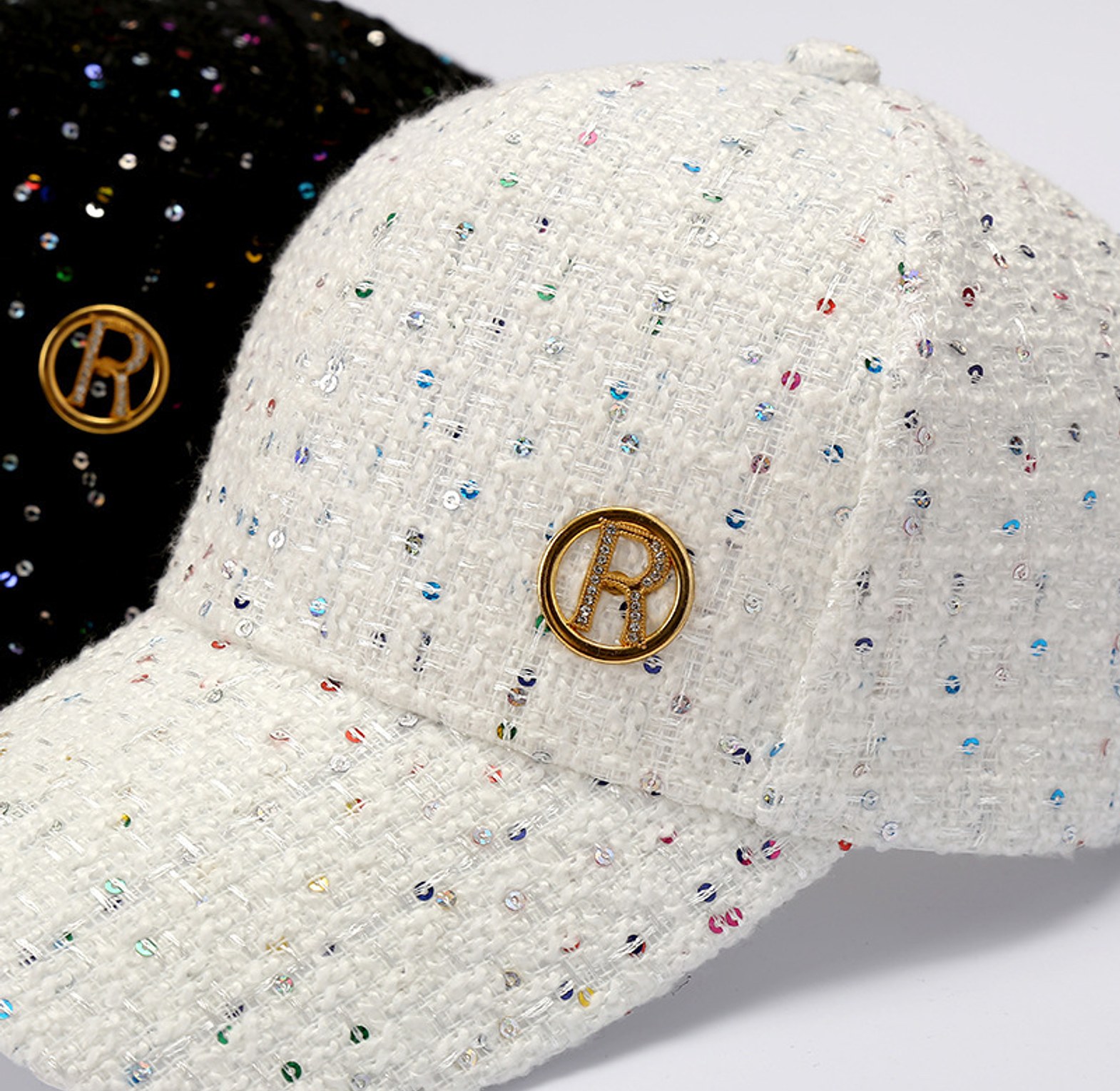 Korean Style Sequin Visor Baseball Cap image