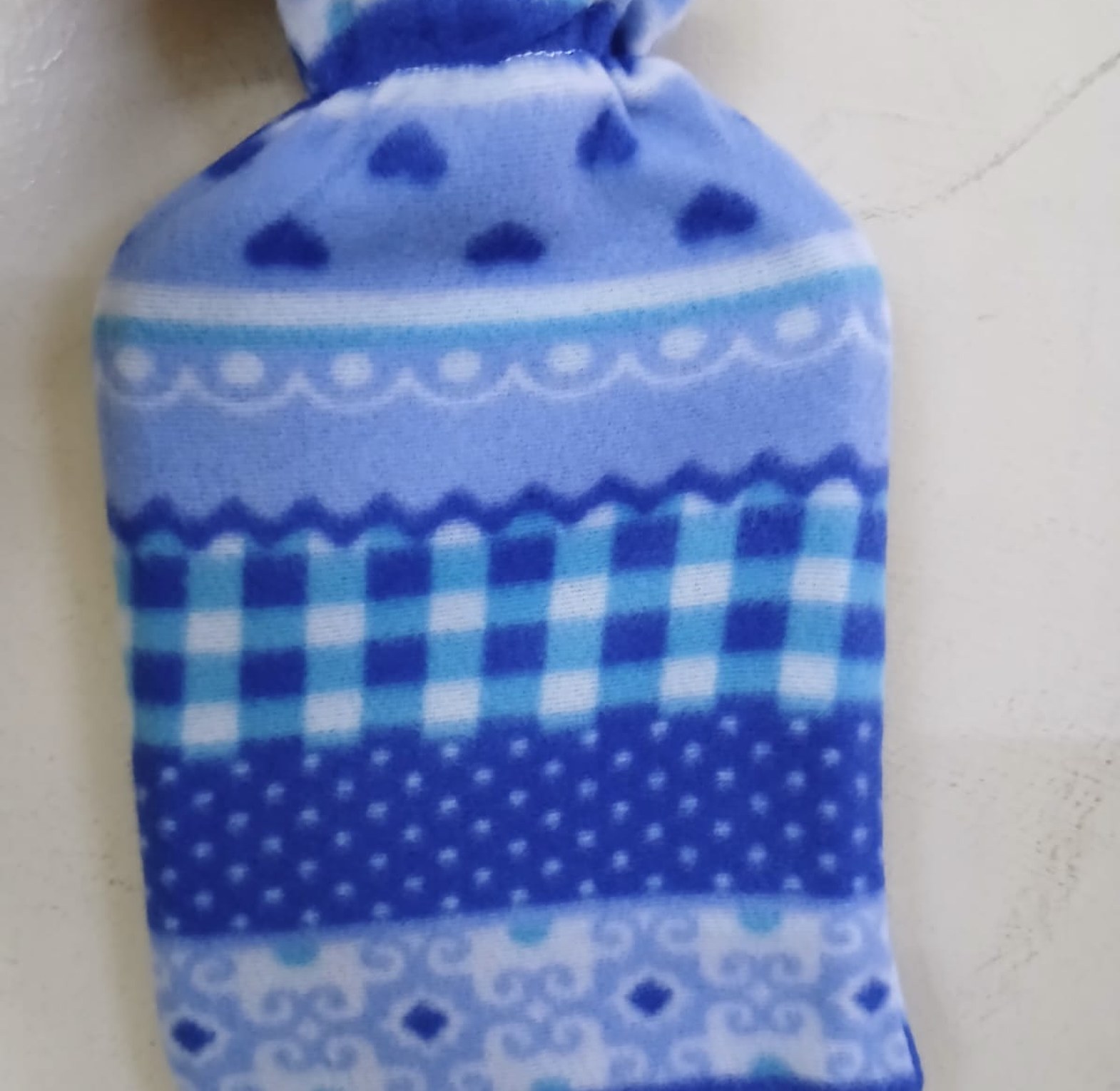 2L Durable Rubber Hot Water Bottle with Removable Soft Fleece Cover for Menstrual Cramps & Body Pain Relief image