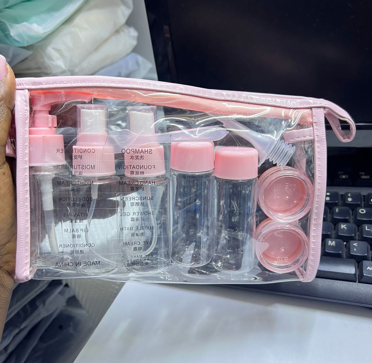 10-Piece Leak-Proof Travel Toiletry Bottle Set - Refillable Travel Kit image